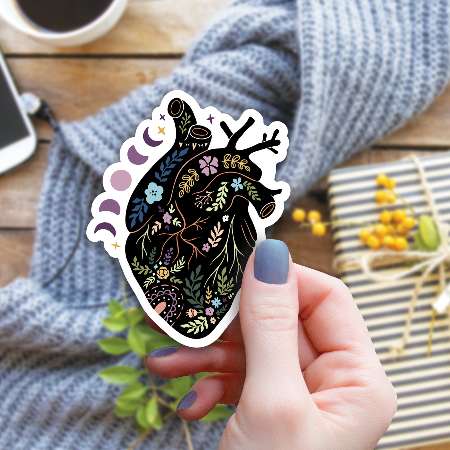 Wildly Enough - Magical Boho Heart Sticker, 3-inch
