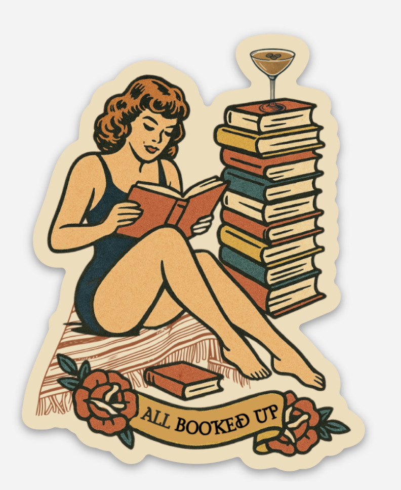 inviting affairs paperie - All Booked Up Sticker 