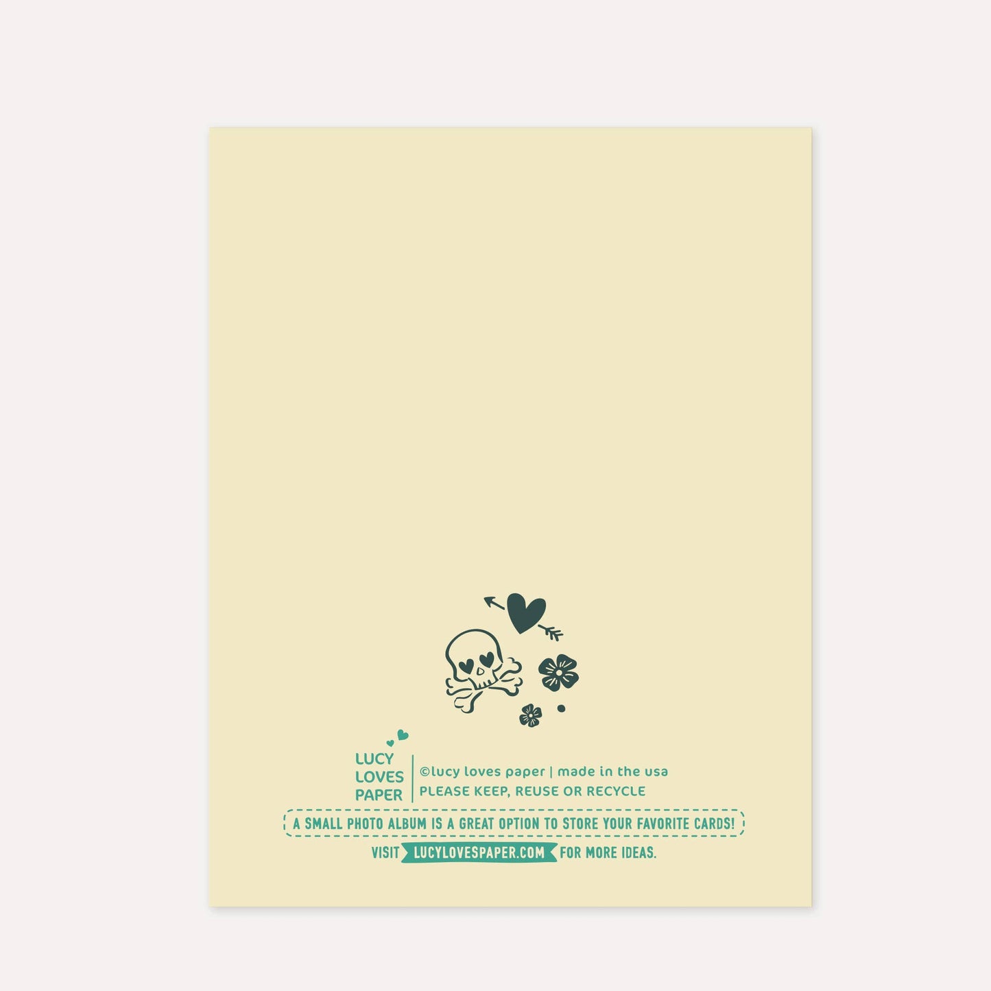 Lucy Loves Paper - Tough & So Are You - Tattooed Fighter Encouragement Card(A2)