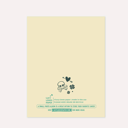 Lucy Loves Paper - Tough & So Are You - Tattooed Fighter Encouragement Card(A2)