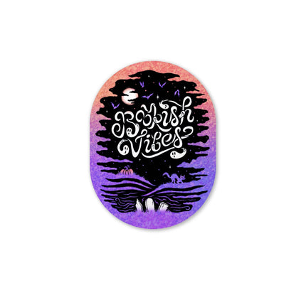 Fables & Tales Co. - Spooky Bookish Vibes Glitter Sticker