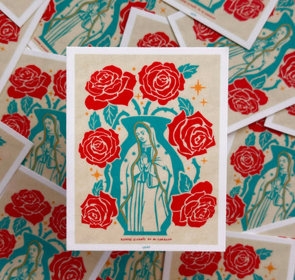 YAMZ: World of Color - Virgencita jumbo sticker