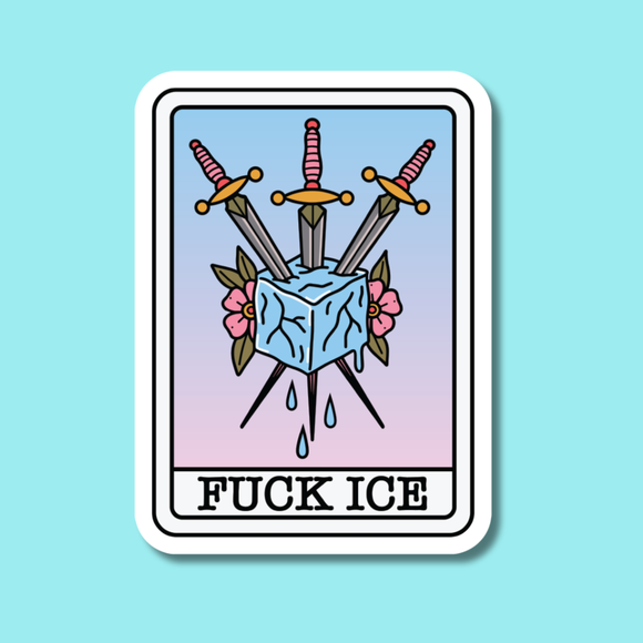 Indigo Maiden - Fuck Ice Tarot Sticker