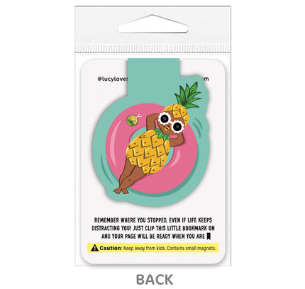 Lucy Loves Paper - Magnetic Bookmark | Pool Pineapple Girl