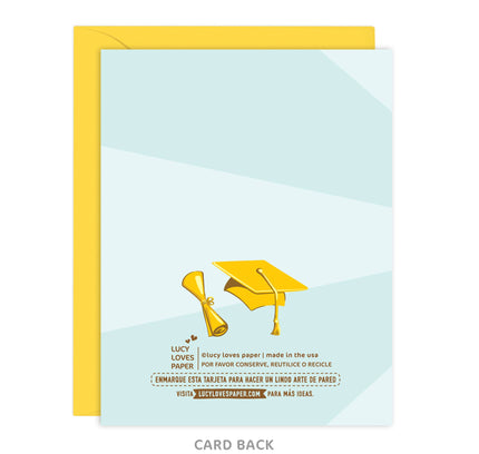 Lucy Loves Paper - ¡Lo Lograste! - graduation card  in Spanish