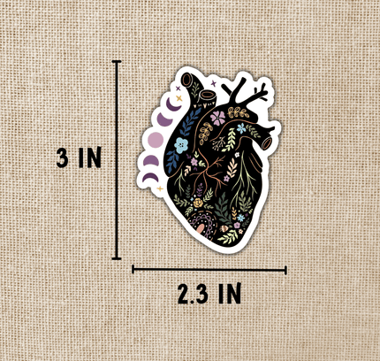 Wildly Enough - Magical Boho Heart Sticker, 3-inch