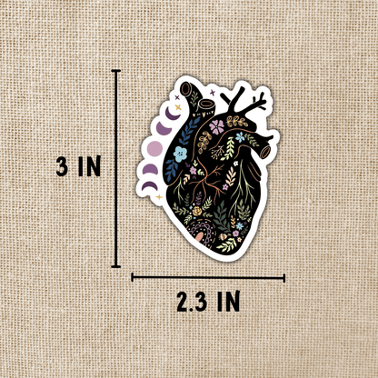 Wildly Enough - Magical Boho Heart Sticker, 3-inch