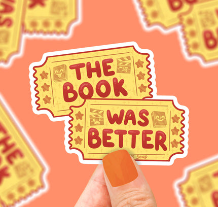 Turtle's Soup - The Book Was Better Ticket Stub Reading Vinyl Sticker