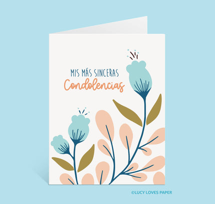 Lucy Loves Paper - Sinceras Condolencias | Spanish Sympathy & Bereavement Card