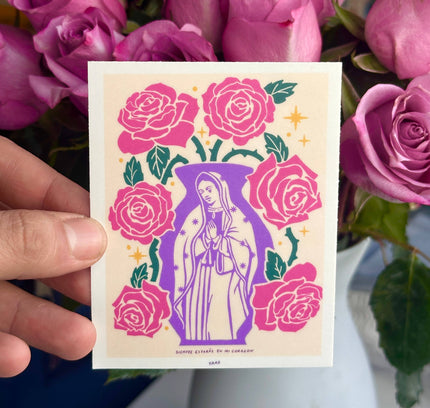 YAMZ: World of Color - Virgencita jumbo sticker