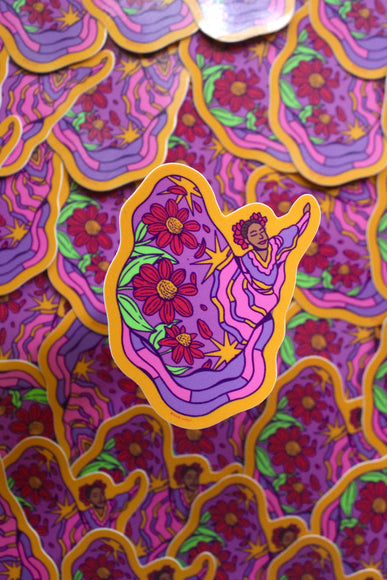 YAMZ: World of Color - Mexican Sunflower Dancer Sticker