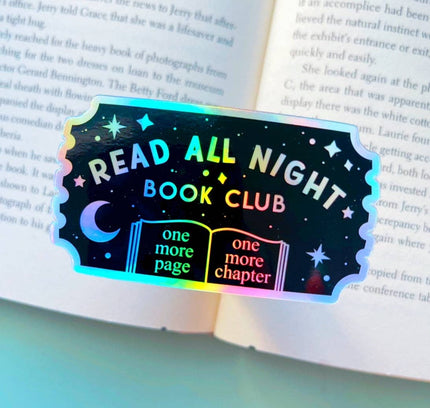 My Secret Copy - Read All Night Book Club Holographic Sticker