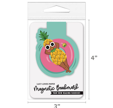 Lucy Loves Paper - Magnetic Bookmark | Pool Pineapple Girl