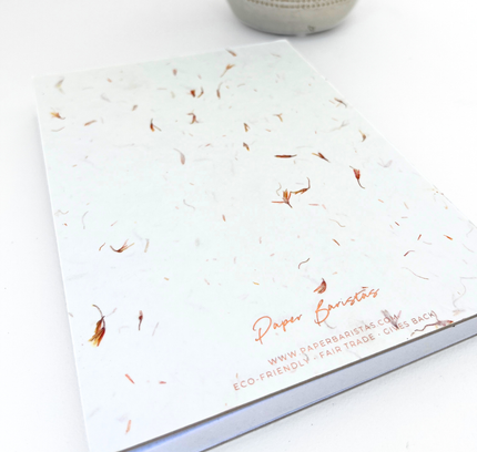Paper Baristas - Journal Notebook Planner | Dot Grid Lined Petal Seed Paper