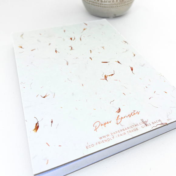 Paper Baristas - Journal Notebook Planner | Dot Grid Lined Petal Seed Paper