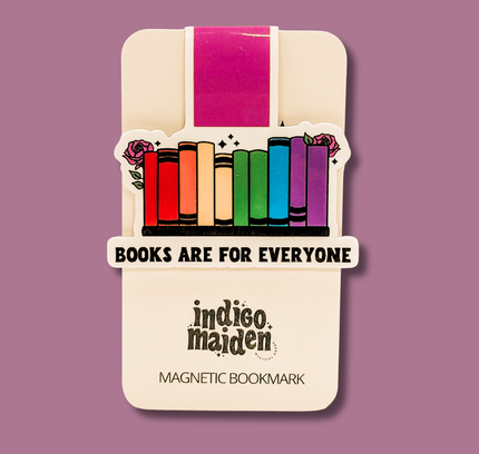 Indigo Maiden - Books Are For Everyone Rainbow LGBTQ+ PrideMagnetic Bookmark
