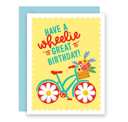 Lucy Loves Paper - Wheelie Great Birthday | Pun Bicycle Birthday Card