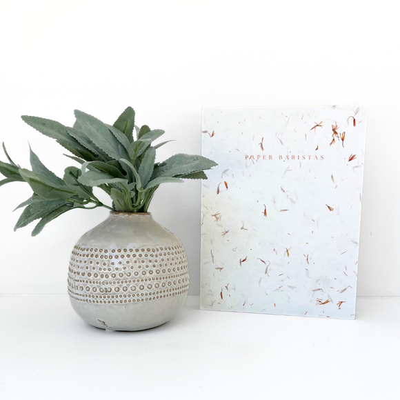 Paper Baristas - Journal Notebook Planner | Dot Grid Lined Petal Seed Paper