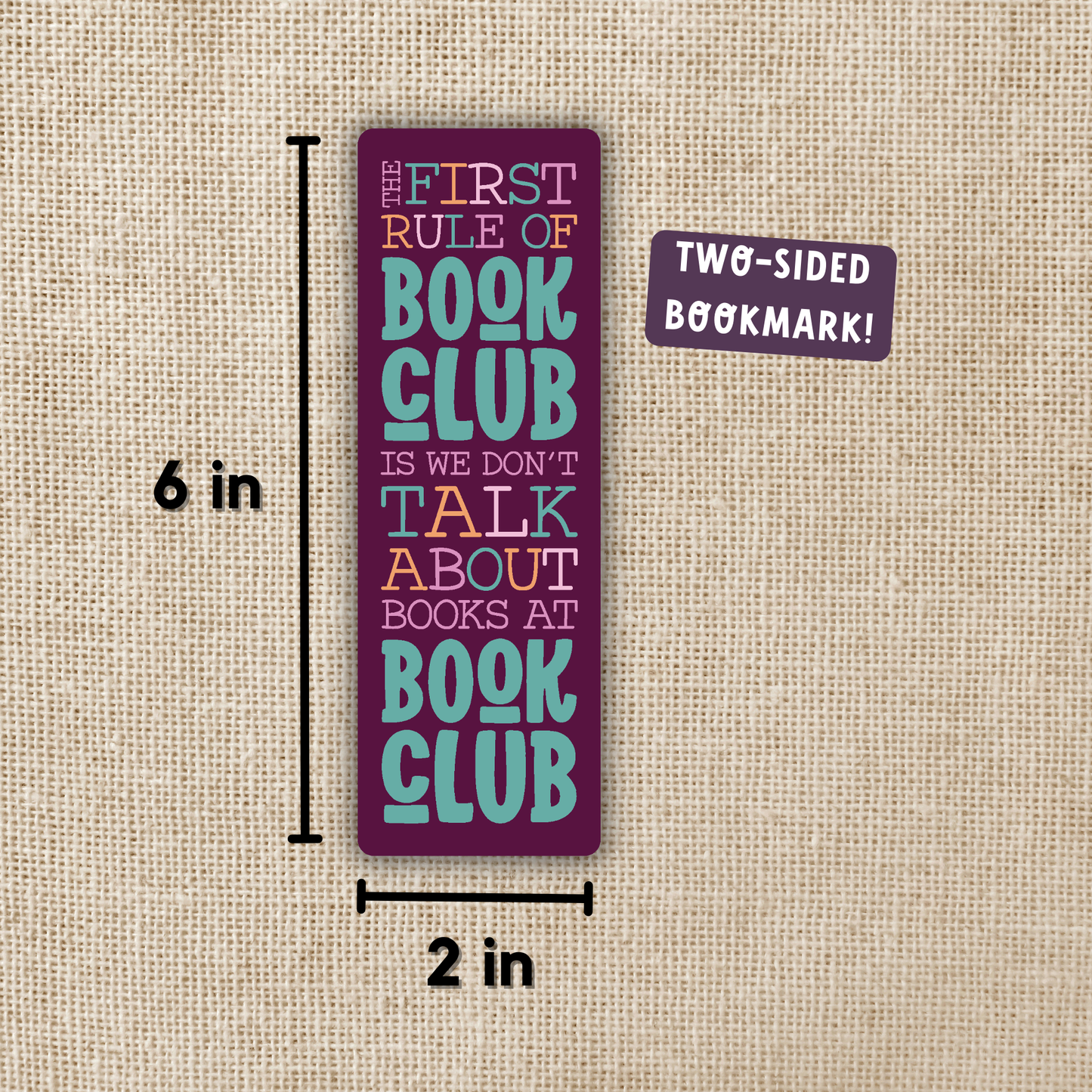 Wildly Enough - First Rule of Book Club Bookmark