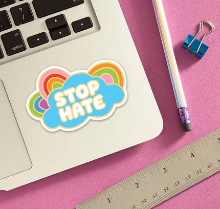 THE FOUND - Stop Hate Die Cut Sticker