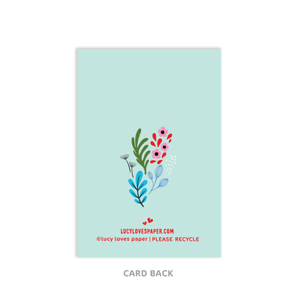Lucy Loves Paper - Floral Birthday Cake | Enclosure Size, Birthday Card