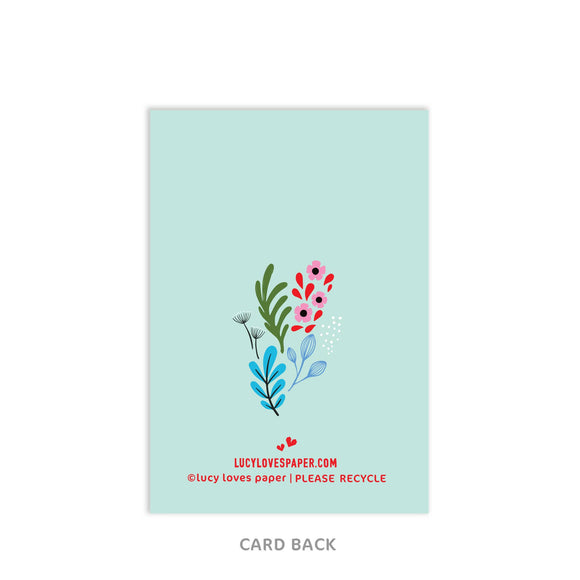 Lucy Loves Paper - Floral Birthday Cake | Enclosure Size, Birthday Card