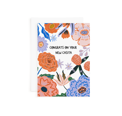 Things in Spanish - Floral Casita Card