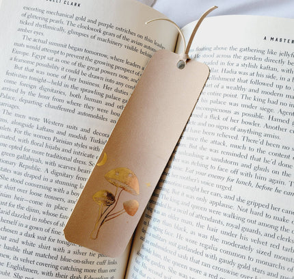 Bookish Heaux - Mushroom Aesthetic Faux Suede Bookmark