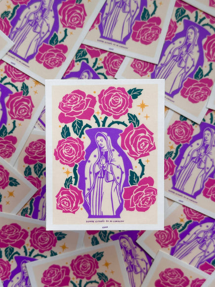 YAMZ: World of Color - Virgencita jumbo sticker