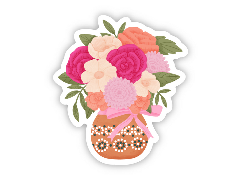 Things in Spanish - Flower Vase Sticker
