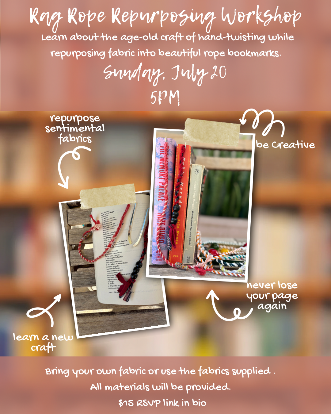 Rag Rope Repurposing Workshop – Casita Bookstore