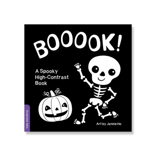 Booook! a Spooky High-Contrast Book: A High-Contrast Board Book That Helps Visual Development in Newborns and Babies While Celebrating Halloween