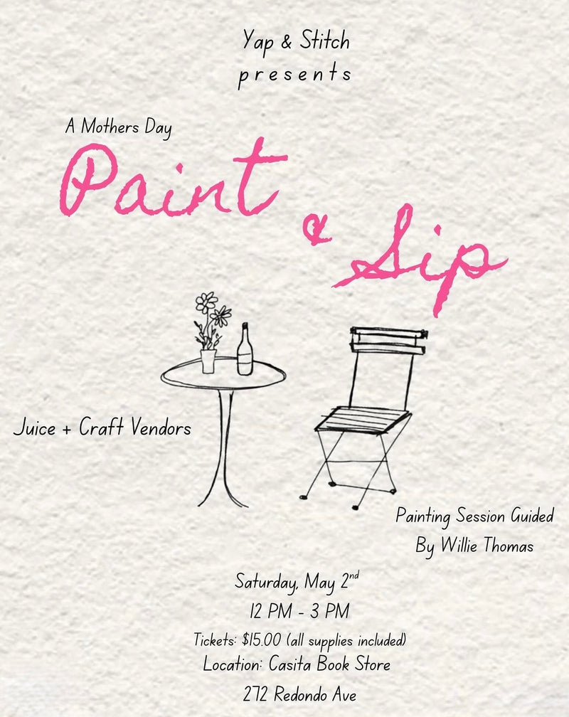 Mother's Day ~ Paint & Sip with Yap & Stitch
