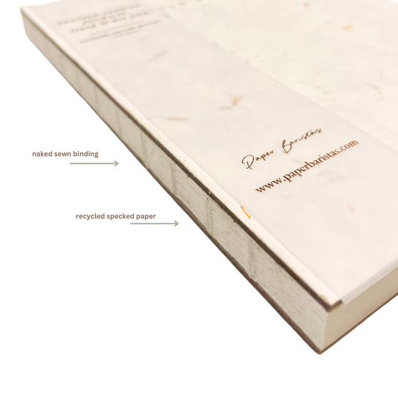 Paper Baristas - Journal Notebook Planner | Dot Grid Lined Petal Seed Paper