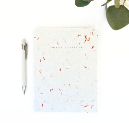 Paper Baristas - Journal Notebook Planner | Dot Grid Lined Petal Seed Paper