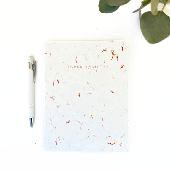 Paper Baristas - Journal Notebook Planner | Dot Grid Lined Petal Seed Paper