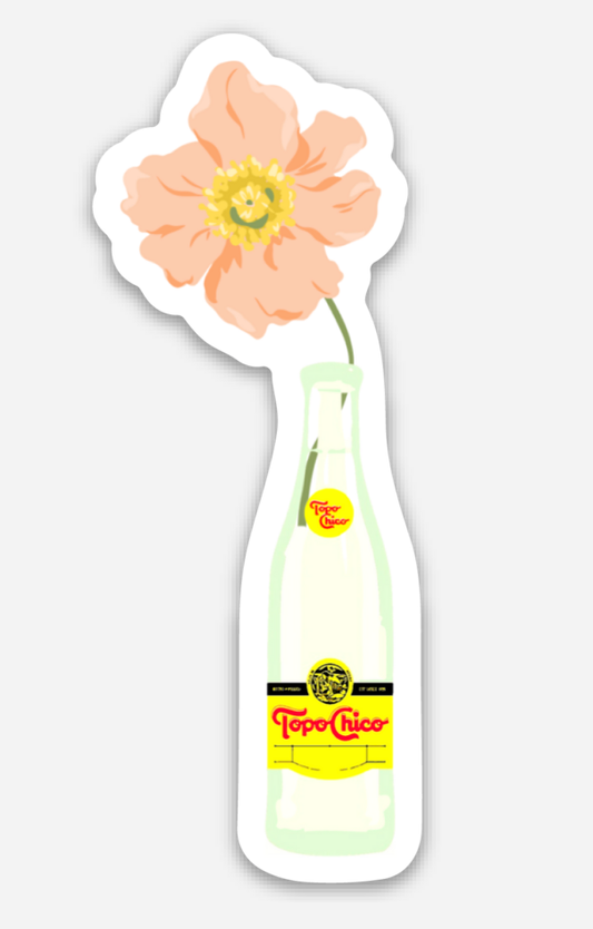inviting affairs paperie - Topo Chico Flower Sticker