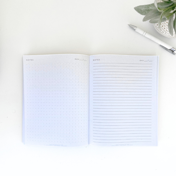 Paper Baristas - Journal Notebook Planner | Dot Grid Lined Petal Seed Paper