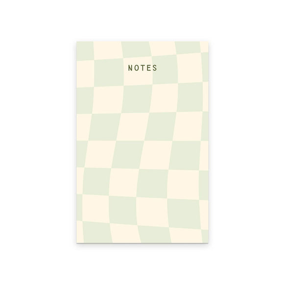 Ruff House Print Shop - Checkerboard Notepad in Sea Glass