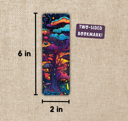 Wildly Enough - Psychedelic Mushroom Forest Dark Scene Bookmark