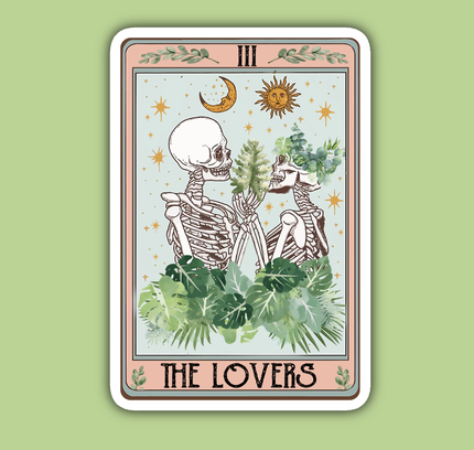 Indigo Maiden - The Lovers Plant Tarot Card Sticker