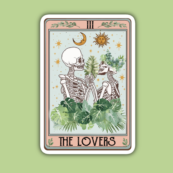 Indigo Maiden - The Lovers Plant Tarot Card Sticker