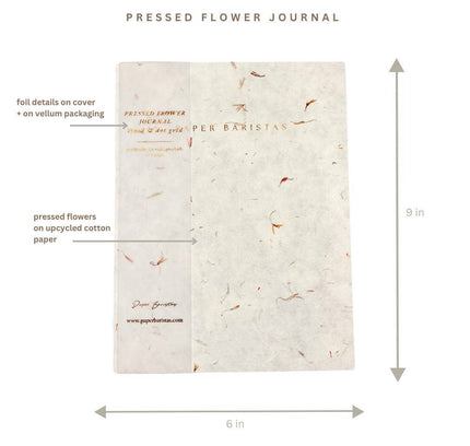 Paper Baristas - Journal Notebook Planner | Dot Grid Lined Petal Seed Paper