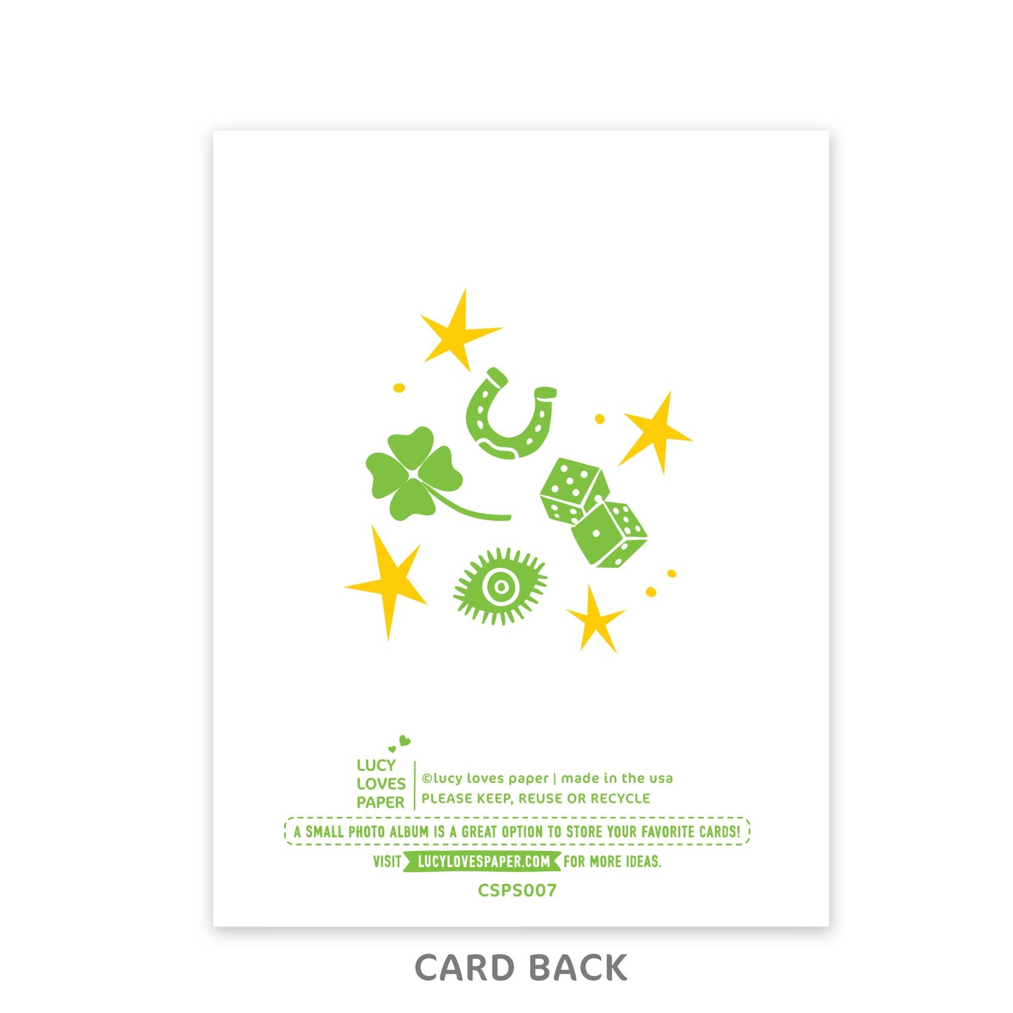 Lucy Loves Paper - Good Luck Card | Hands With Good Luck Tatoos