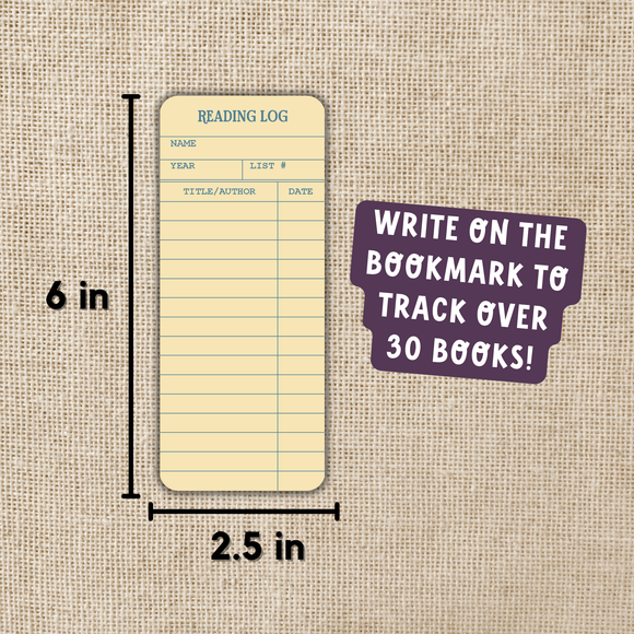 Wildly Enough - Library Card Reading Log Bookmark