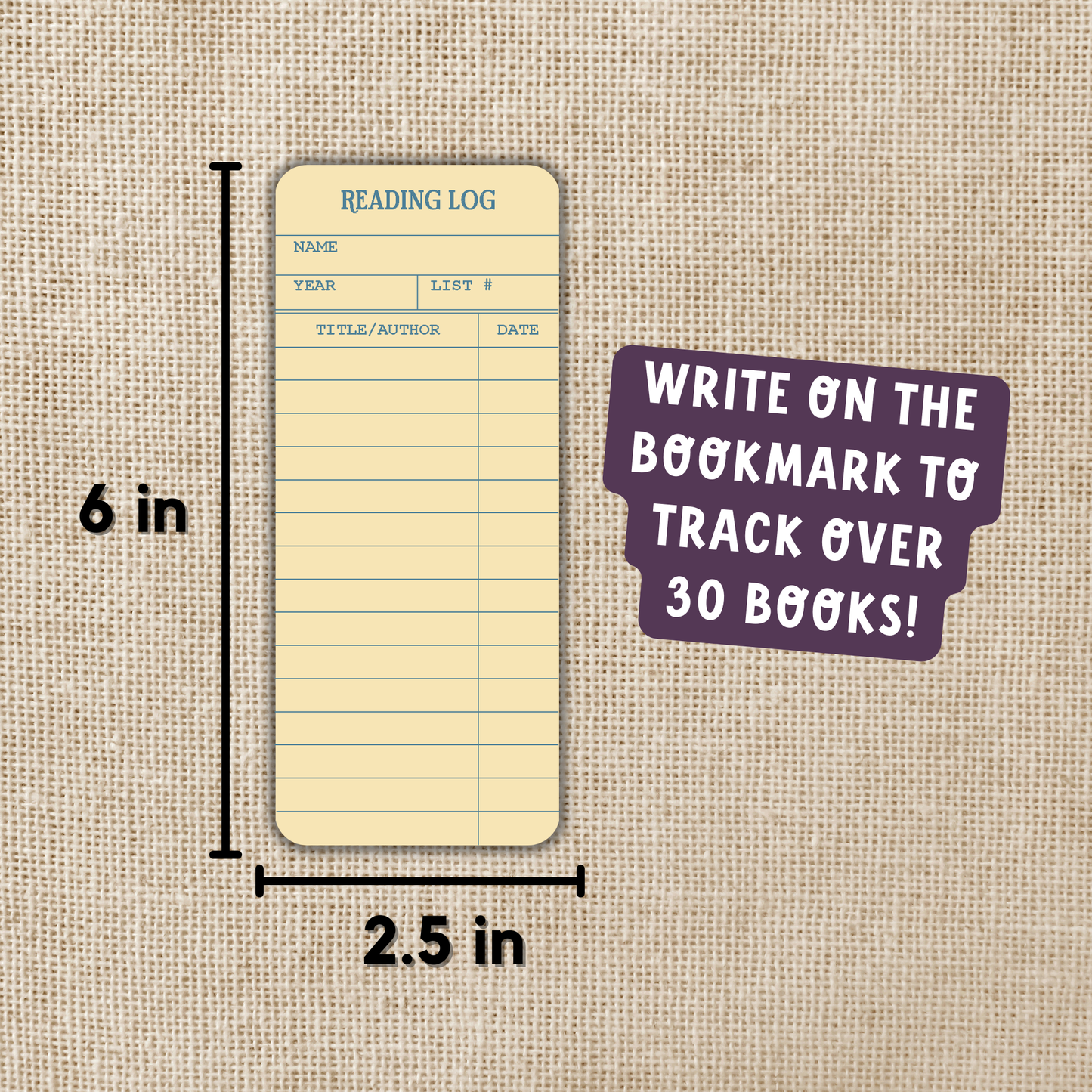 Wildly Enough - Library Card Reading Log Bookmark