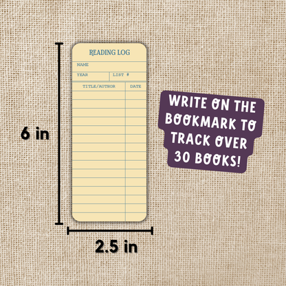 Wildly Enough - Library Card Reading Log Bookmark