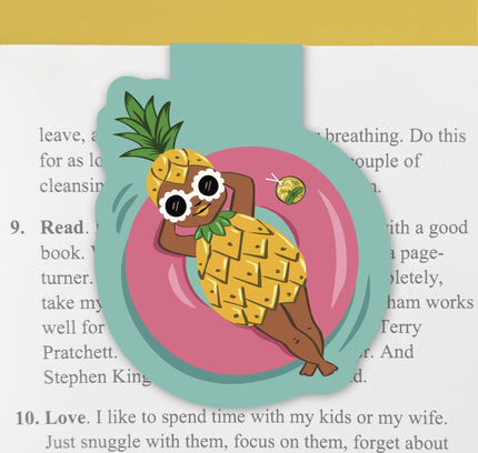 Lucy Loves Paper - Magnetic Bookmark | Pool Pineapple Girl