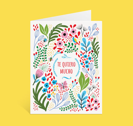 Lucy Loves Paper - Te Quiero Mucho Card In Spanish