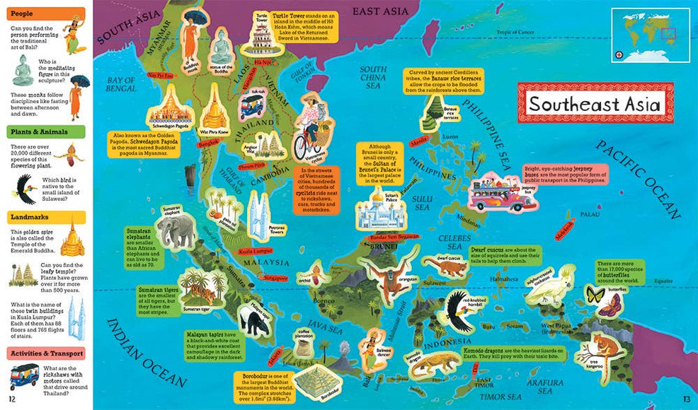 Barefoot Books - Barefoot Books World Atlas Sticker Book